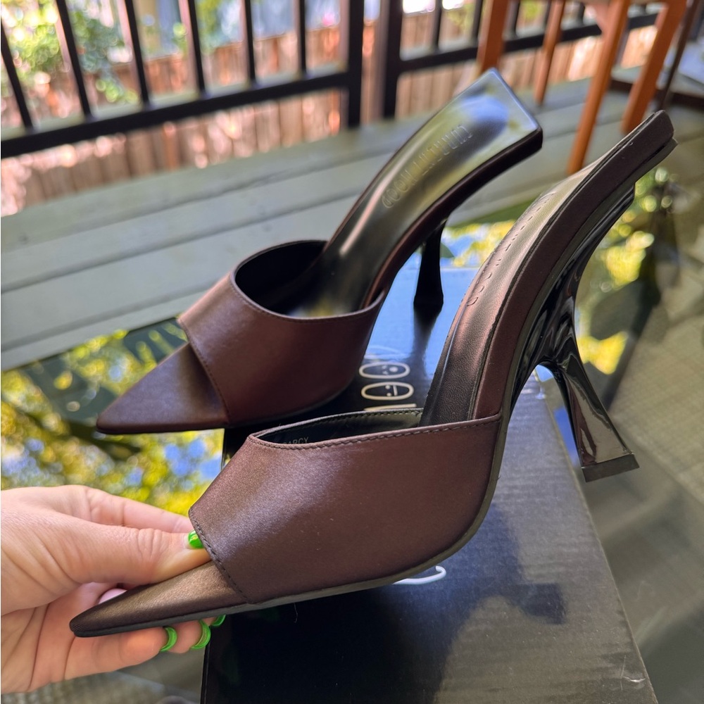 CUTIE ESCAPE PEEP TOE HEELS - BLACK US 7
